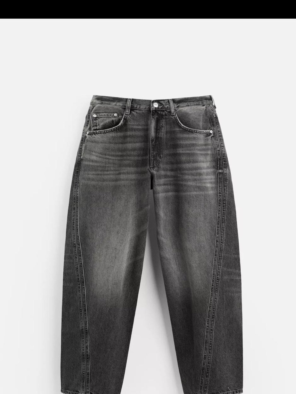 Zara Black Washed Boyfriend Jeans